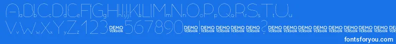 Шрифт Allioideae Demo Regular – белые шрифты на синем фоне