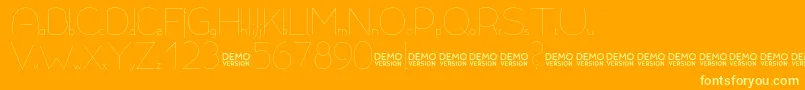 Шрифт Allioideae Demo Regular – жёлтые шрифты на оранжевом фоне