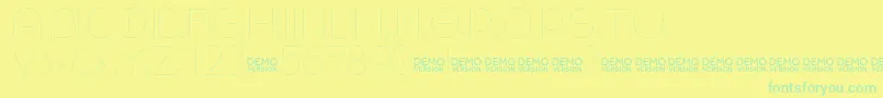 Allioideae Demo Stencil Font – Green Fonts on Yellow Background