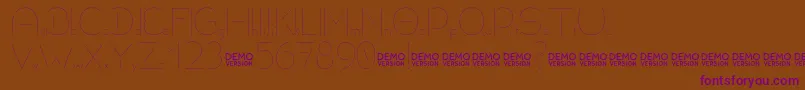 Allioideae Demo Stencil Font – Purple Fonts on Brown Background