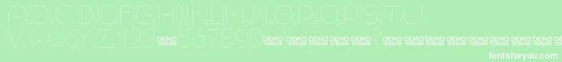 Allioideae Demo Stencil Font – White Fonts on Green Background