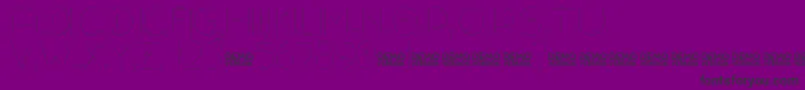 Шрифт Allioideae Demo StencilDot – чёрные шрифты на фиолетовом фоне