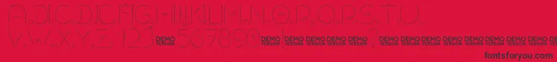 Fonte Allioideae Demo StencilDot – fontes pretas em um fundo vermelho