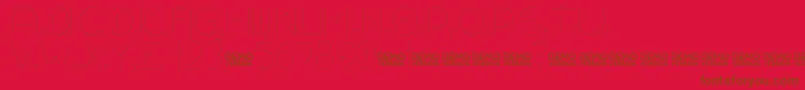 Fonte Allioideae Demo StencilDot – fontes marrons em um fundo vermelho