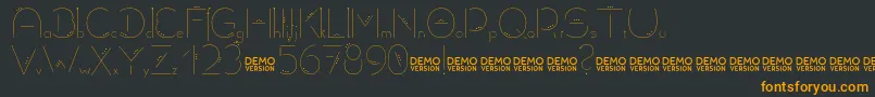 Шрифт Allioideae Demo StencilDot – оранжевые шрифты на чёрном фоне