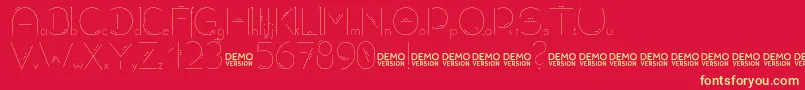 Allioideae Demo StencilDot Font – Yellow Fonts on Red Background