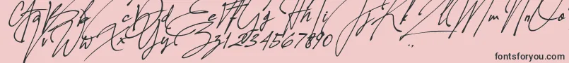 Allison Tessa Oblique Font – Black Fonts on Pink Background