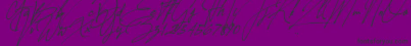 Allison Tessa Oblique Font – Black Fonts on Purple Background