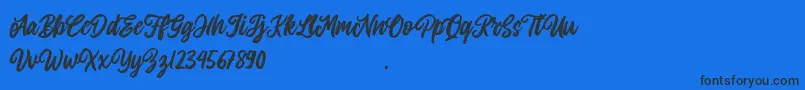 Allitha Font – Black Fonts on Blue Background