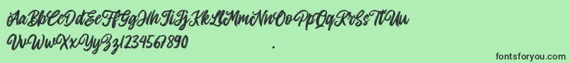 Allitha Font – Black Fonts on Green Background