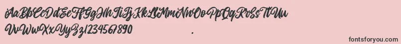 Allitha Font – Black Fonts on Pink Background