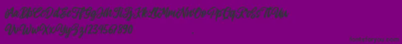 Allitha Font – Black Fonts on Purple Background