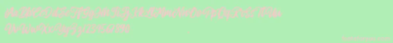 Allitha Font – Pink Fonts on Green Background