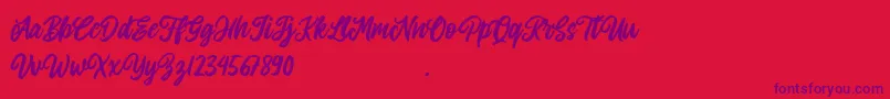 Allitha Font – Purple Fonts on Red Background