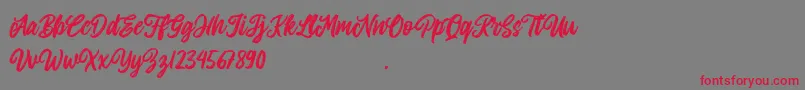 Allitha Font – Red Fonts on Gray Background