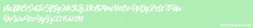 Allitha Font – White Fonts on Green Background