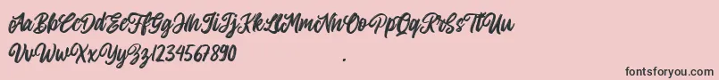 Allitha Font – Black Fonts on Pink Background