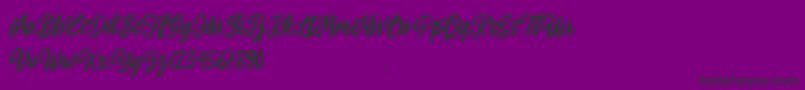 Allitha Font – Black Fonts on Purple Background