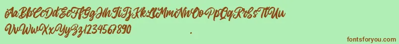 Allitha Font – Brown Fonts on Green Background