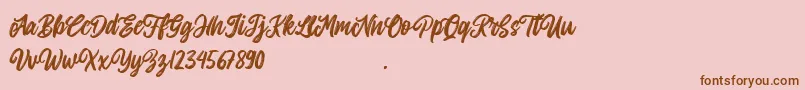 Allitha Font – Brown Fonts on Pink Background