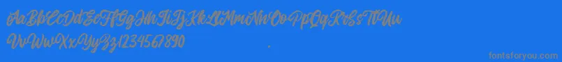 Allitha Font – Gray Fonts on Blue Background