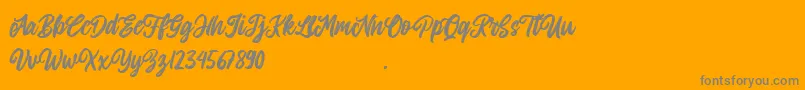 Allitha Font – Gray Fonts on Orange Background