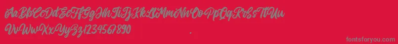 Allitha Font – Gray Fonts on Red Background