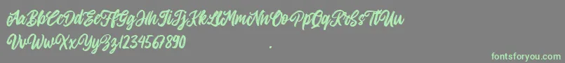 Allitha Font – Green Fonts on Gray Background