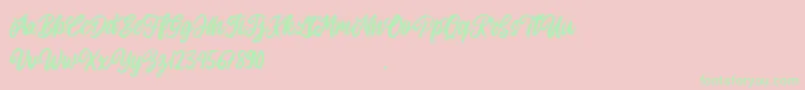 Allitha Font – Green Fonts on Pink Background