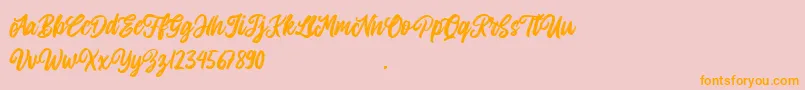 Allitha Font – Orange Fonts on Pink Background