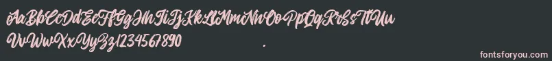 Allitha Font – Pink Fonts on Black Background