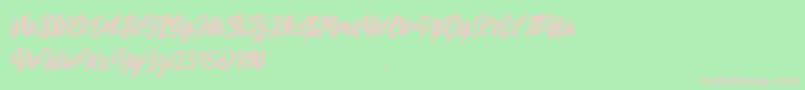 Allitha Font – Pink Fonts on Green Background