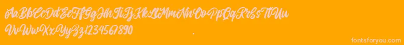 Шрифт Allitha – розовые шрифты на оранжевом фоне