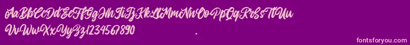 Allitha Font – Pink Fonts on Purple Background