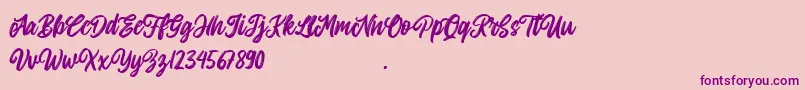 Allitha Font – Purple Fonts on Pink Background
