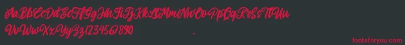 Allitha Font – Red Fonts on Black Background