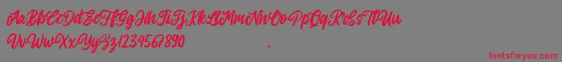 Allitha Font – Red Fonts on Gray Background