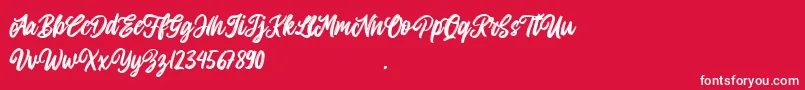 Allitha Font – White Fonts on Red Background