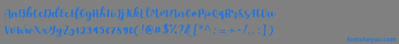 Allyca regular Personal Use Font – Blue Fonts on Gray Background