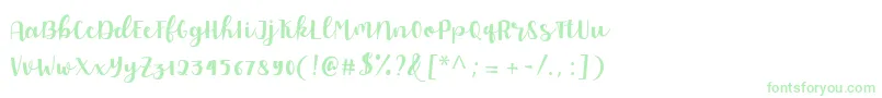 Allyca regular Personal Use-Schriftart – Grüne Schriften