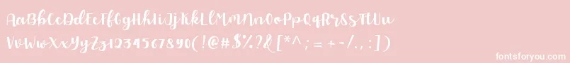 Allyca regular Personal Use Font – White Fonts on Pink Background