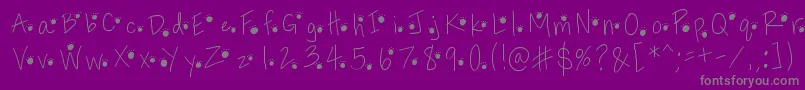 Pawprints Font – Gray Fonts on Purple Background