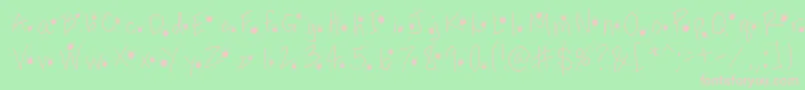 Pawprints Font – Pink Fonts on Green Background