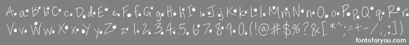 Pawprints Font – White Fonts on Gray Background