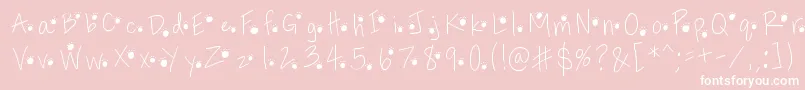 Pawprints Font – White Fonts on Pink Background