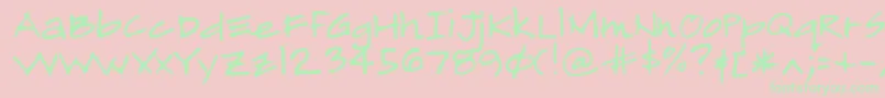 ALMAGRO  Font – Green Fonts on Pink Background