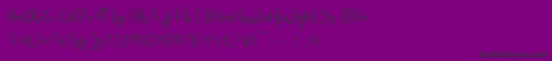 フォントAlmahira Script – 紫の背景に黒い文字