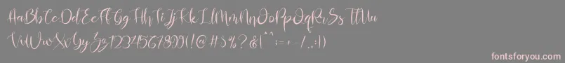 Almahira Script Font – Pink Fonts on Gray Background