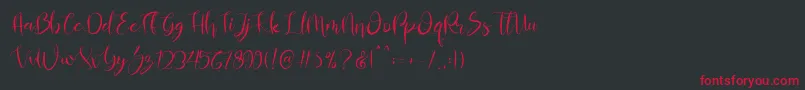 fuente Almahira Script – Fuentes Rojas Sobre Fondo Negro