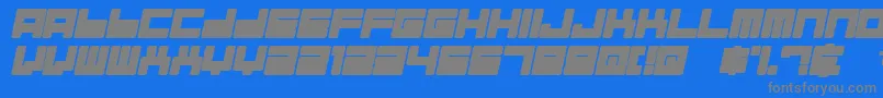 フォントALMAI    – 青い背景に灰色の文字